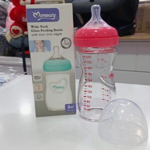 Wide Neck Glass Feeding Bottle 240ml/80z