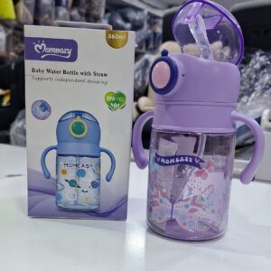Water bottle with straw 2667