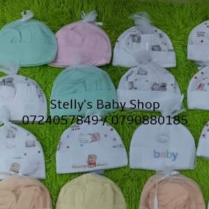 Cotton caps with mittens