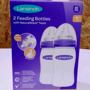 lansinoh feeding bottle twin pack 240ml