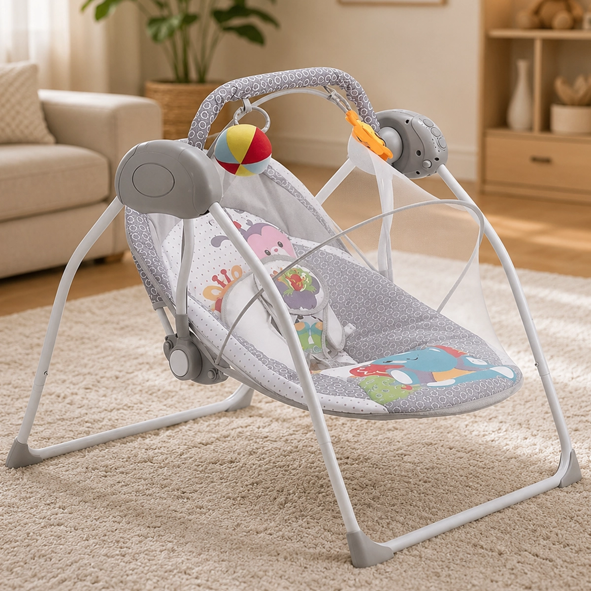 Ayur Electric Baby Swing & Bouncer with Mosquito Net