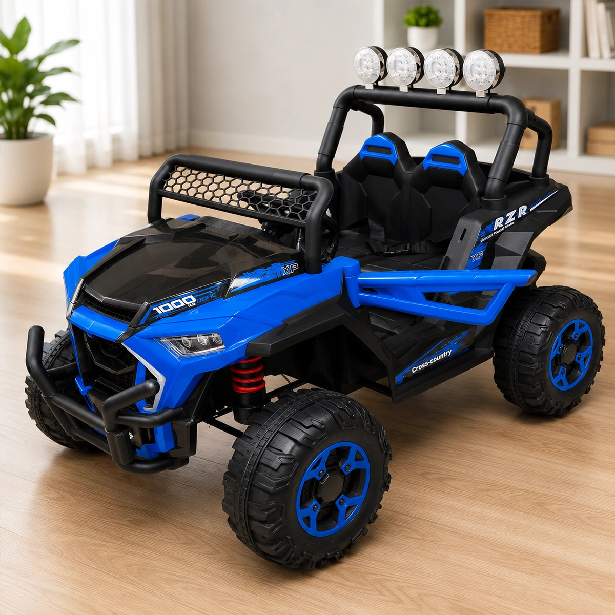 Kids Electric RZR Off-Road UTV Ride-On Car – Blue 2-Seater Battery Powered Adventure Vehicle