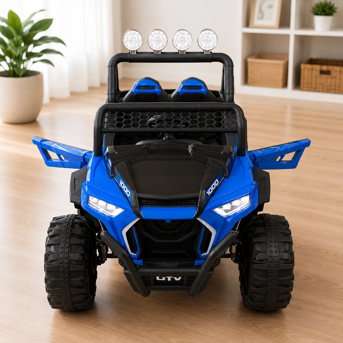Kids Electric RZR Off-Road UTV Ride-On Car – Blue 2-Seater Battery Powered Adventure Vehicle - Image 3