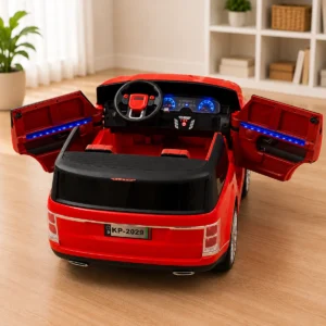 Luxury 2-Seater Electric Ride-On SUV for Kids – Red Battery Powered Car with Opening Doors